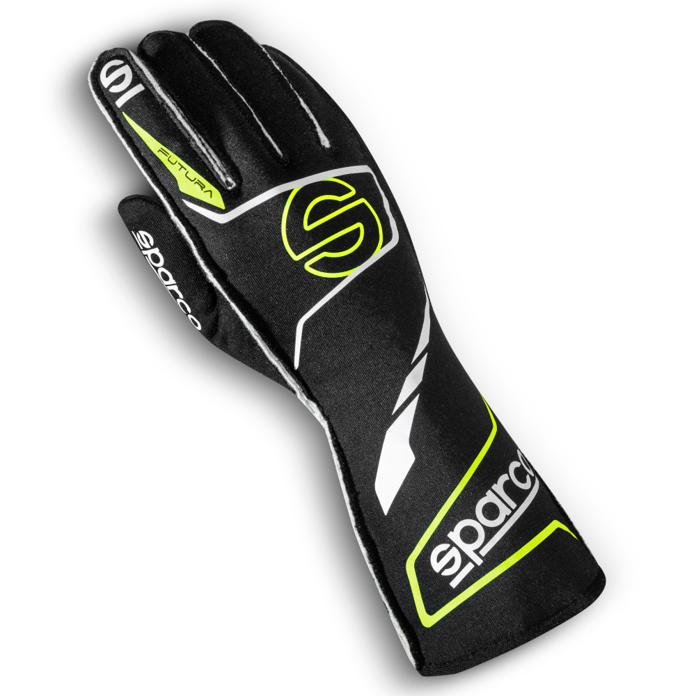 Luvas Sparco Futura - Preto e amarelo fluo