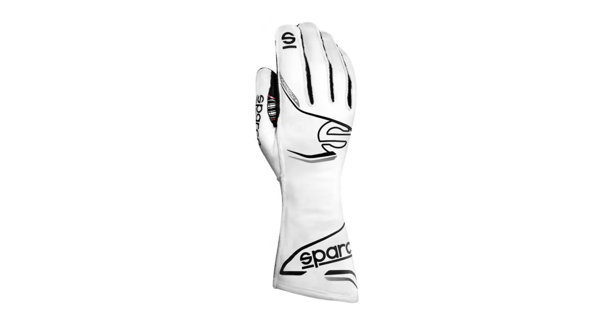 Luvas Sparco Arrow + Branco e preto